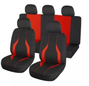 Huse auto universale Bolero rosu cu negru