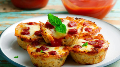 Mini pizza de conopidă