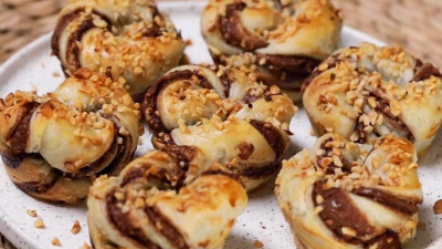 Muffins fragede cu crema de Nutella