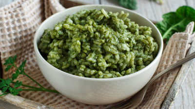 Risotto cu spanac si parmezan