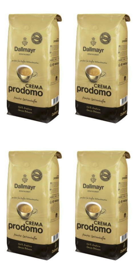 Pachet 4 x Cafea boabe Dallmayr Crema Prodomo 1kg