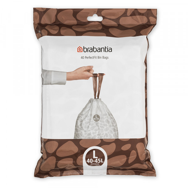 Sac de gunoi Brabantia PerfectFit FlatBack+/Touch mărime L, 40-45L, 40 buc, pachet 1005575