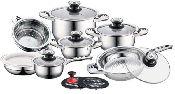 Set oale si tigai otel inoxidabil (16 piese) Aurich Kochsysteme by Carl Schmidt Sohn OT 65843