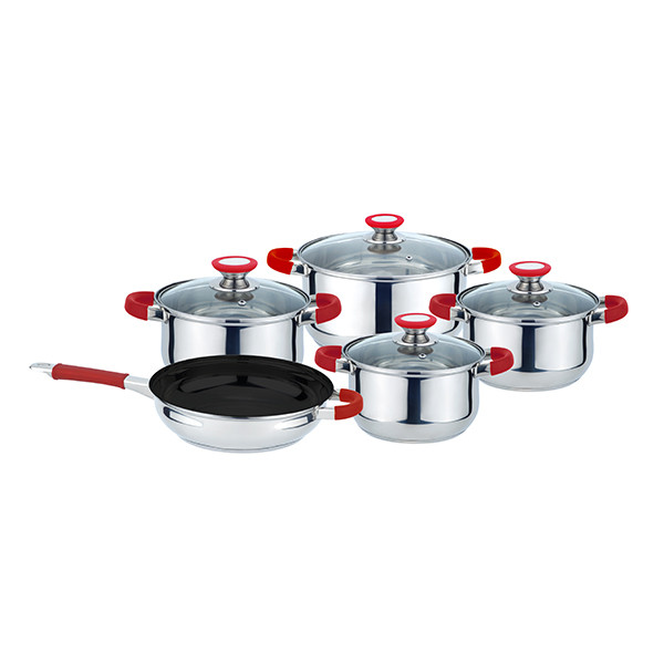 Set vase de gătit Muhler MR-975 9 bucăți, roșu 1004001