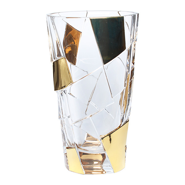 Vaza Bohemia Crack Gold, 30,5 cm 650454