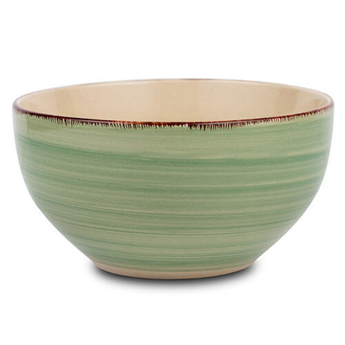 Bol pentru cereale stoneware 14 cm Lines Oil Green NAVA 099 204