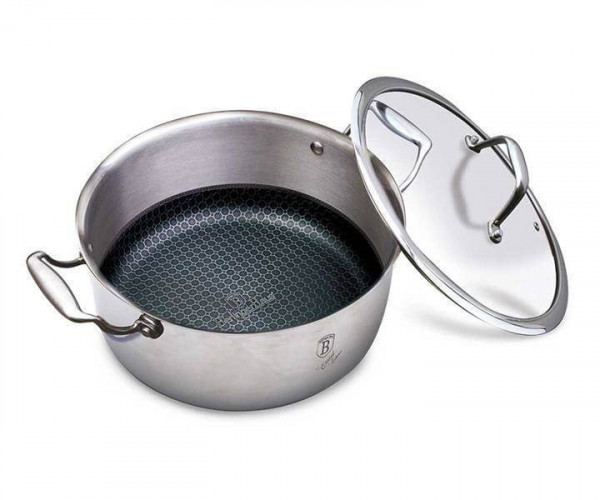 Cratita cu capac din otel inoxidabil (inox) 20 cm Eternal Collection Berlinger Haus BH 7444