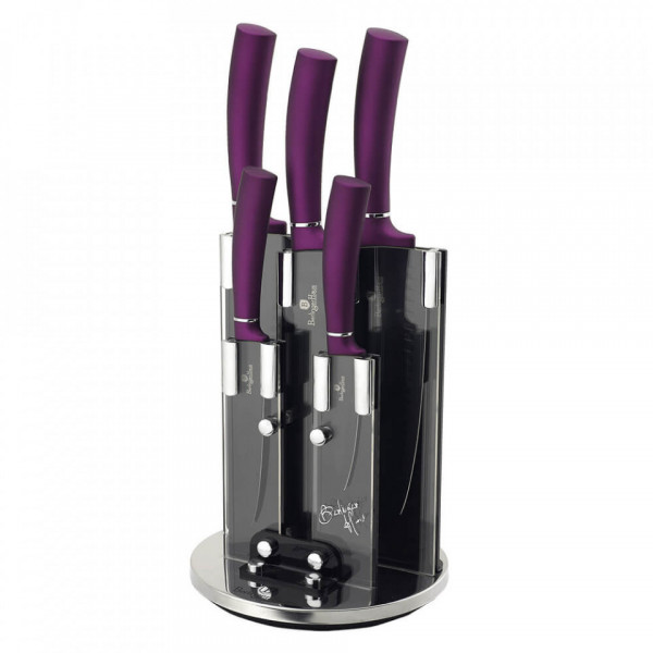 Set cutite otel inoxidabil (6 piese) Metallic Line Royal Purple Edition Berlinger Haus BH 2529
