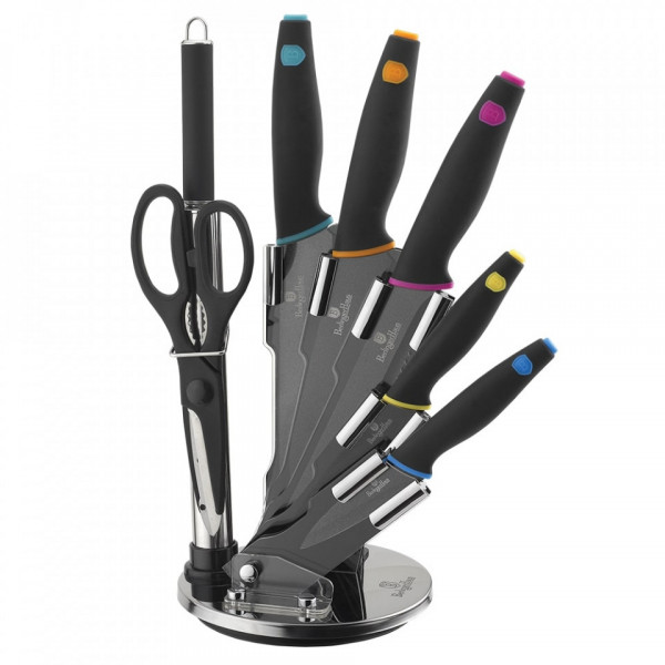 Set cutite otel inoxidabil (8 piese) Granit Diamond Line Berlinger Haus BH 2258