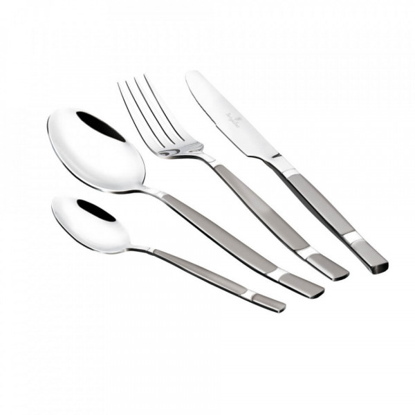 Set Tacamuri 24 piese din otel inoxidabil efect satinat Berlinger Haus BH 2153