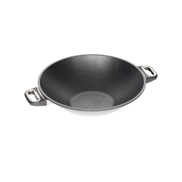 Tigaie wok AMT 36cm, înălțime 9cm, 4.3L, două mânere, inducție 651403