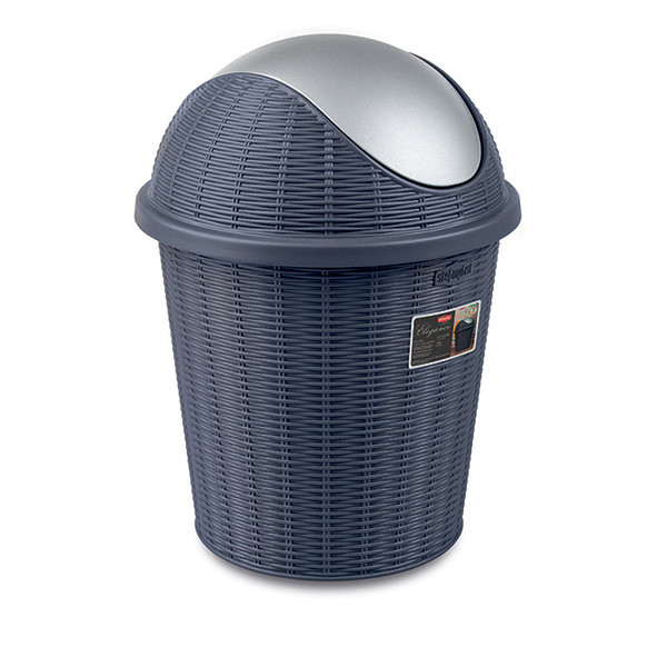 Coș de gunoi cu capac rotativ Stefanplast Elegance Albastru închis 10L 1000423