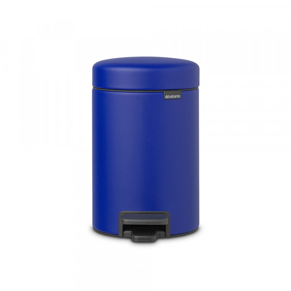 Coș de gunoi cu pedală Brabantia NewIcon 3L, Mineral Powerful Blue 1005526