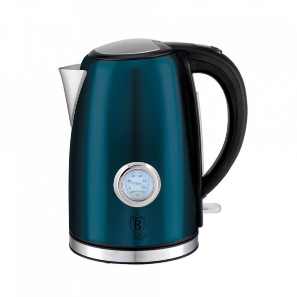 Fierbator electric cu termostat 1.7L Aquamarine Metallic Line Berlinger Haus BH 9071