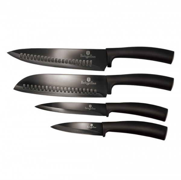 Set cutite (4 piese) Metallic Line Shiny Black Edition BerlingerHaus BH 2647