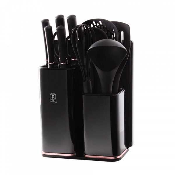 Set cutite si ustensile de bucatarie (12 piese) Black Rose Collection Berlinger Haus BH 2546