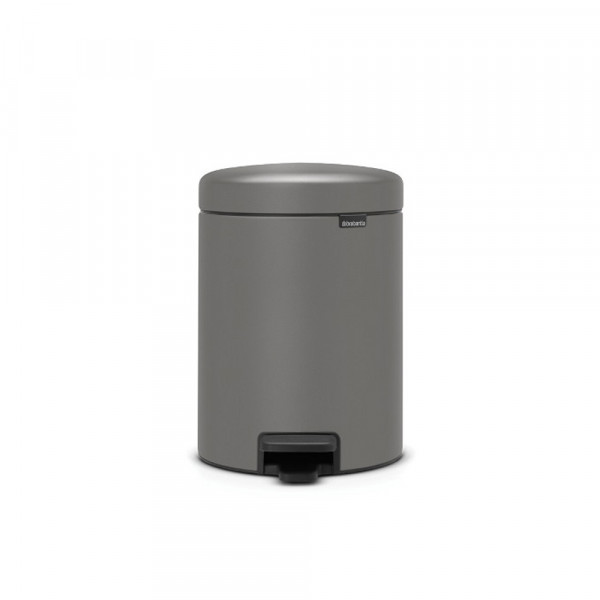 Coș de gunoi cu pedală Brabantia NewIcon 5L, Beton Mineral Gri 1001097