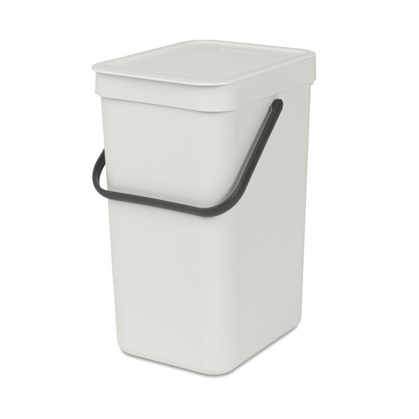 Coș de gunoi pentru colectare separată Brabantia Sort&Go 12L, Gri Deschis 1005511