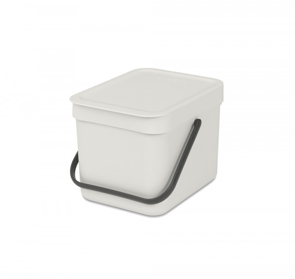 Coș de gunoi pentru colectare separată Brabantia Sort&Go 6L, Gri deschis 1005514