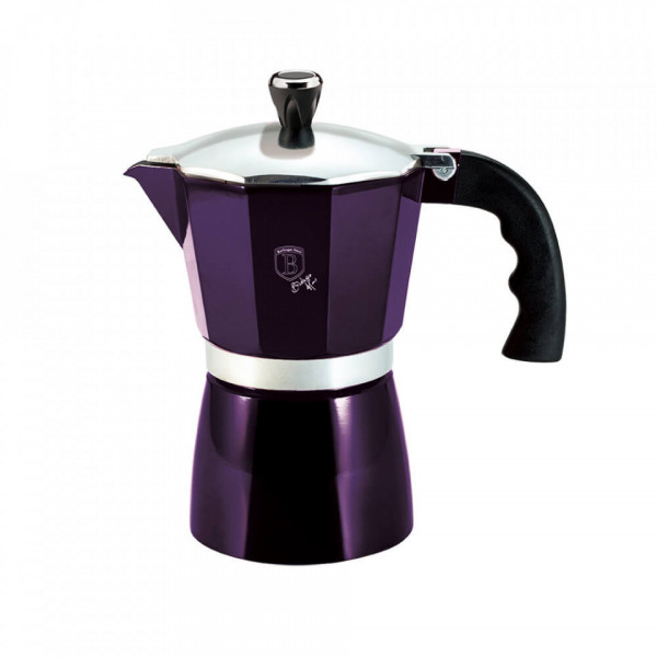 Espressor cafea pentru aragaz (Cafetiera) 6 cesti Purple Eclipse Collection BerlingerHaus BH 6783