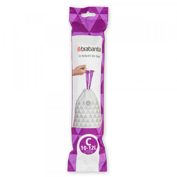 Sac de gunoi Brabantia PerfectFit Sort&Go/Silent/Touch mărimea C, 10-12L, 10 bucăți, rolă 1005565