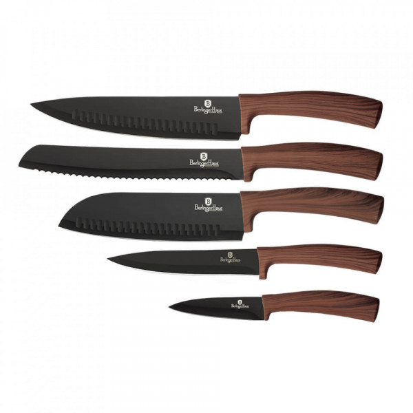 Set cutite otel inoxidabil (5 piese) Ebony Rosewood Collection Berlinger Haus BH 2308