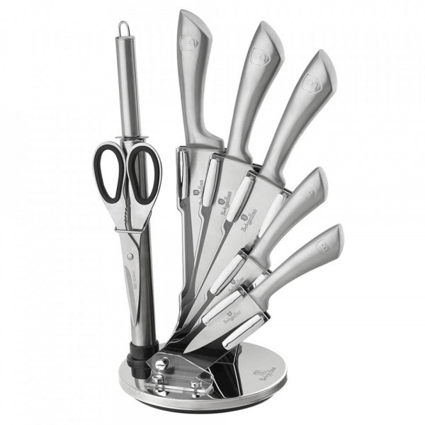 Set cutite otel inoxidabil (8 piese) Silver Infinity Line Berlinger Haus BH 2041