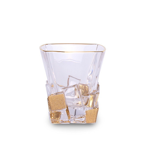 Set pahare de whisky Bohemia Crack Golden Ice, 6 buc., 310 ml 1000278
