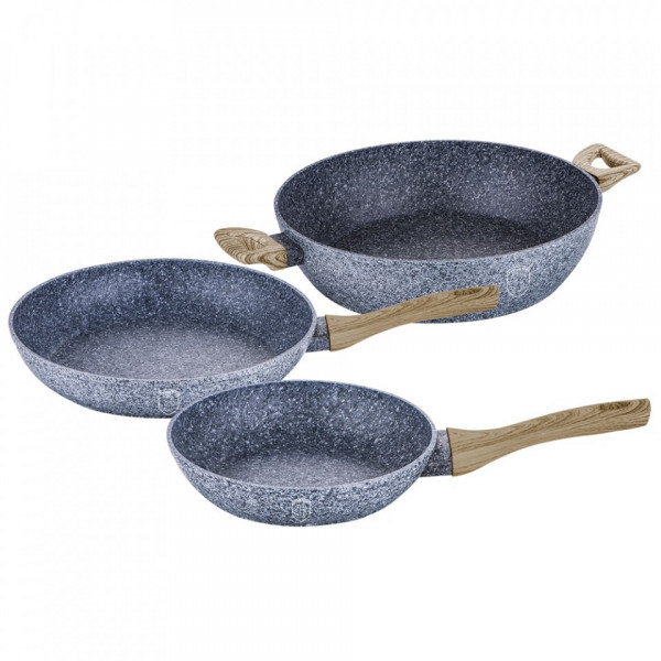 Set tigai marmorate (3 piese) din aluminiu forjat Forest Light Brown Line Berlinger Haus BH 1569