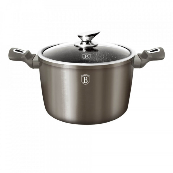 Oala cu capac 24 cm Carbon Metallic Line Berlinger Haus BH 1247N
