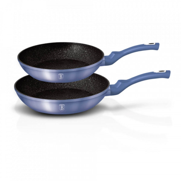 Set 2 tigai marmorate (3 straturi) Metallic Line Royal Blue Edition Berlinger Haus BH 1657N