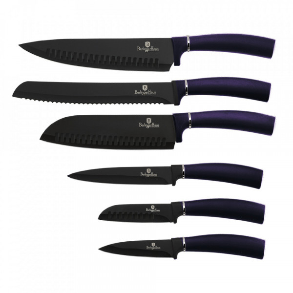 Set cutite otel inoxidabil (6 piese) Purple Eclipse Collection Berlinger Haus BH 2559