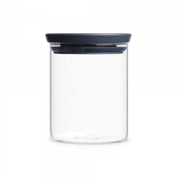 Borcan de sticlă Brabantia stivuibil 0.6L, Gri închis 646875