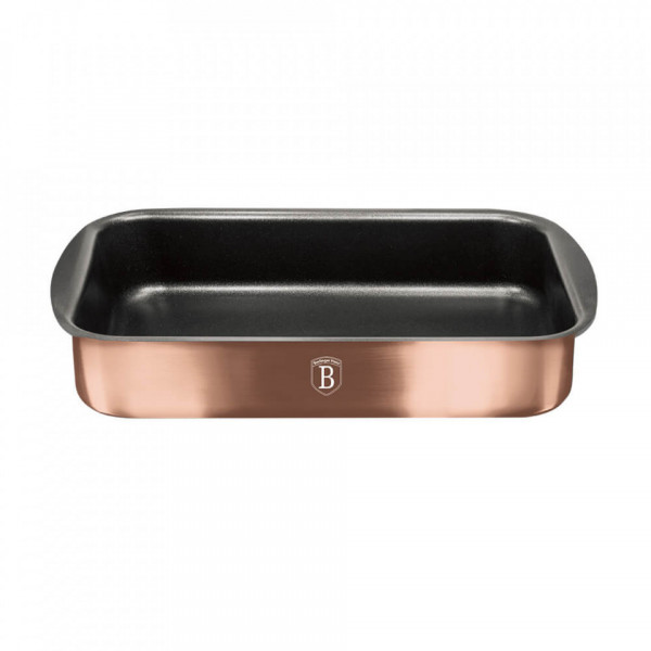 Tava pentru cuptor dreptunghiulara 40x28.5cm Rose Gold Metallic Collection Berlinger Haus BH 6470