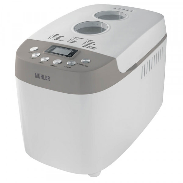 Aparat de paine Muhler MBM-1509, doua batere, alb-gri 1004089