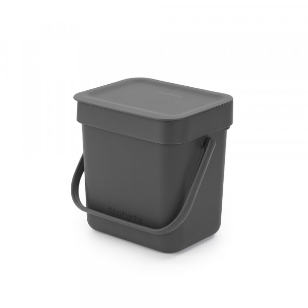 Coș de gunoi pentru colectare separată Brabantia Sort&Go 3L, Gri 1003230