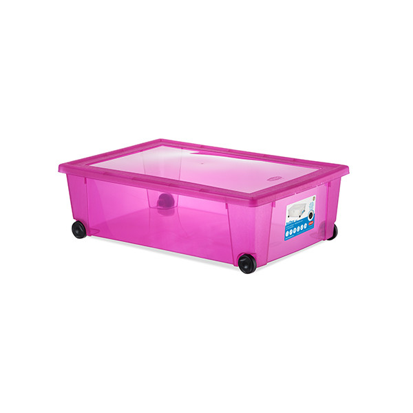 Cutie universala Stefanplast Rollbox cu roti, roz 646578