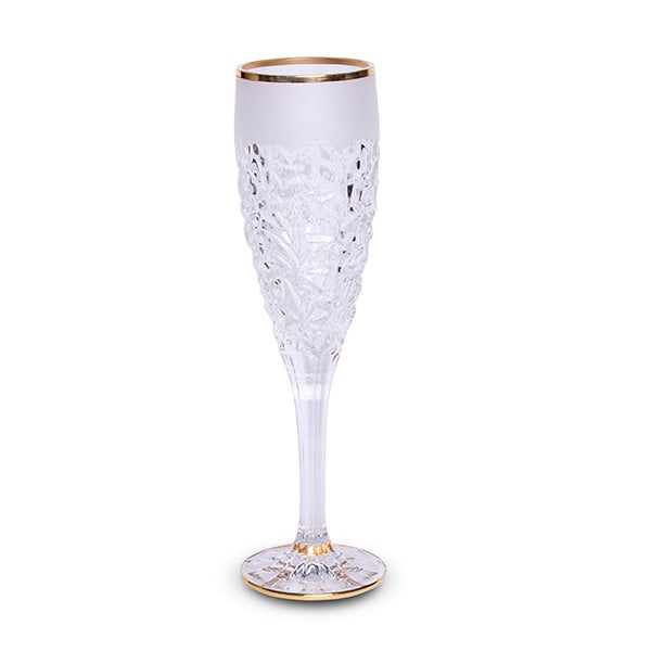 Set Pahare de șampanie Bohemia Nicolette Gold Matt, 6 buc., 180 ml 1000270