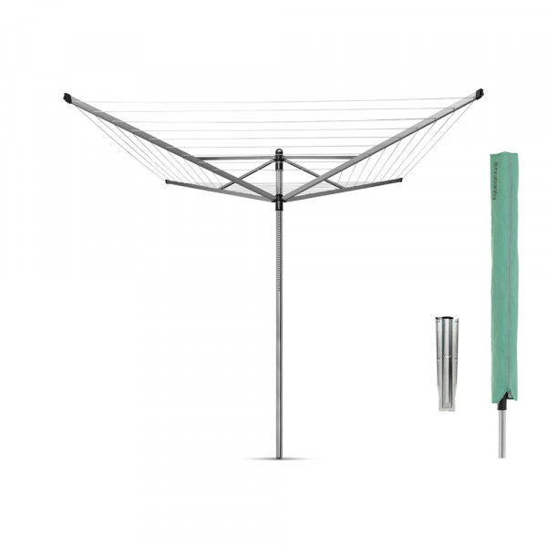 Uscator rufe exterior Brabantia Lift-O-Matic 50m, frigarui metalice pentru sapat sau betonare, carcasa 90300268