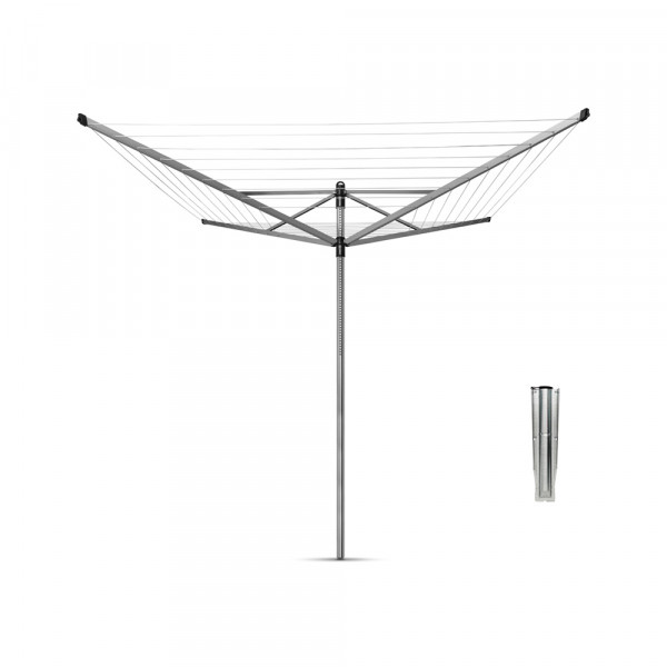 Uscator rufe exterior Brabantia Lift-O-Matic 60m, frigarui metalice pentru sapat sau betonare 90300269