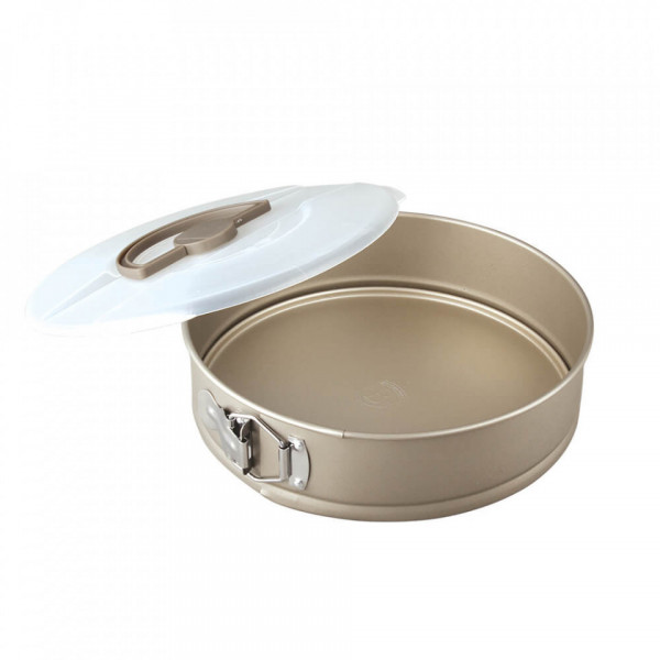 Tava pentru copt rotunda cu pereti detasabili cu capac 26x6.8cm My Bronze Pastry Cook Berlinger Haus BH 1431