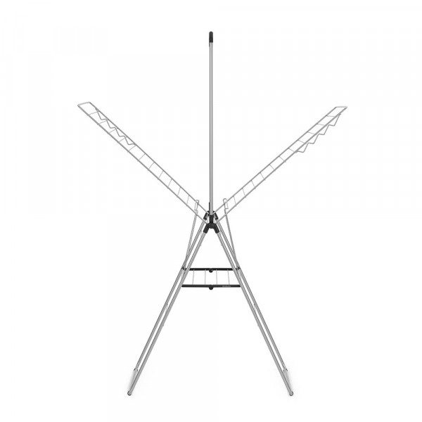 Uscător de rufe Brabantia Hangon, 25m, tijă suplimentară, Gri metalic 1004172