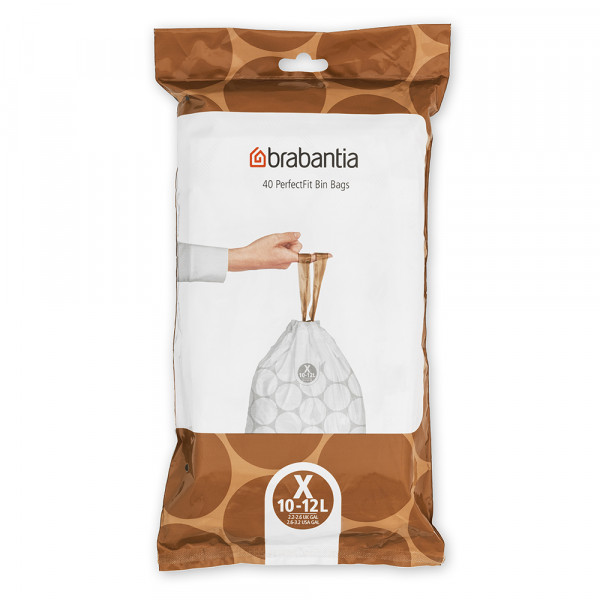 Sac de gunoi Brabantia PerfectFit NewIcon/Bo dimensiune X, 10-12L, 40 buc, pachet 1005582