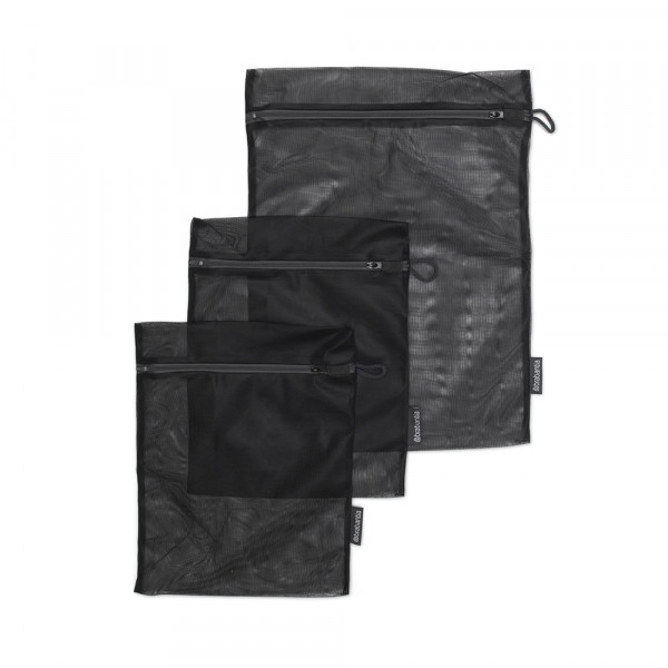 Set saci de rufe delicate Brabantia Black, 3 bucati in doua marimi 1005653