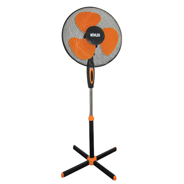 Ventilator 16" Muhler FM-5070, negru+portocaliu, in picioare 90300102