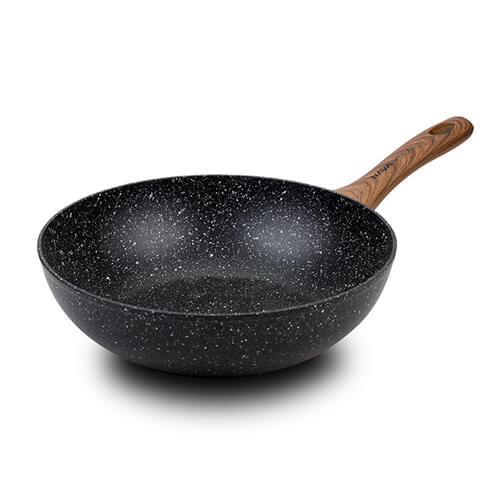 Wok aluminiu 28 cm cu invelis stone antiaderent Nature NAVA NV 144 110