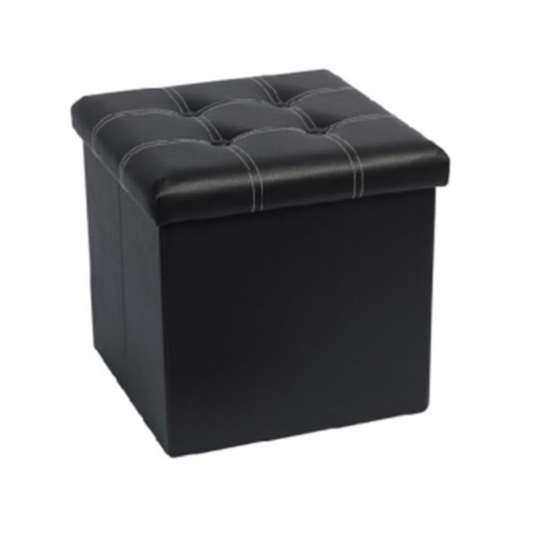 Scaun pliabil Muhler Eco, negru cu cusături albe 1000833
