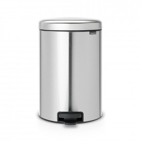Coș de gunoi cu pedală Brabantia NewIcon 20L, oțel mat rezistent la amprentă 649046