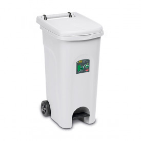 Coș de gunoi cu pedală și roți Stefanplast Gri 80L 1003923