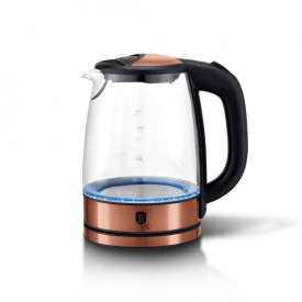 Fierbator electric cu cana din sticla Rose Gold Metallic Collection Berlinger Haus BH 9037